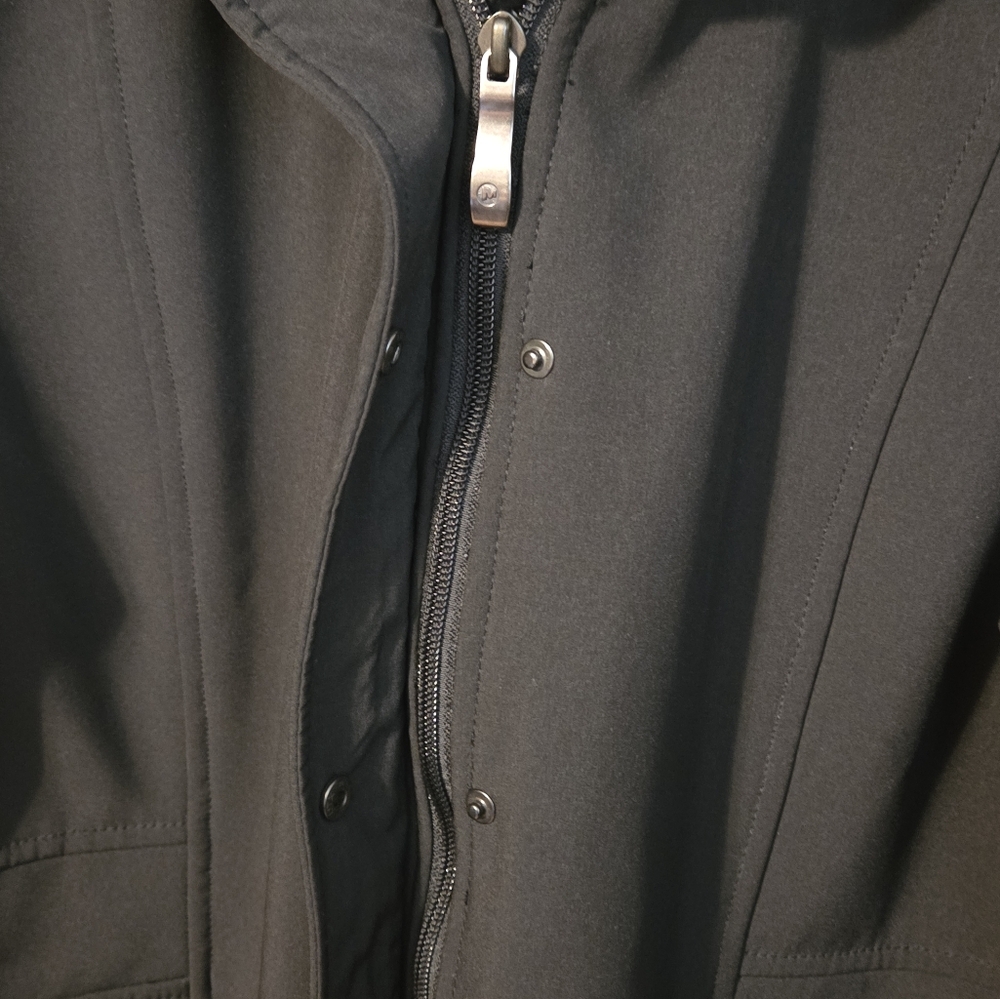 Merrell Soft Shell Fleece Lined Hooded Trench Coat Black XL Aeroblock EUC - Picture 9 of 12
